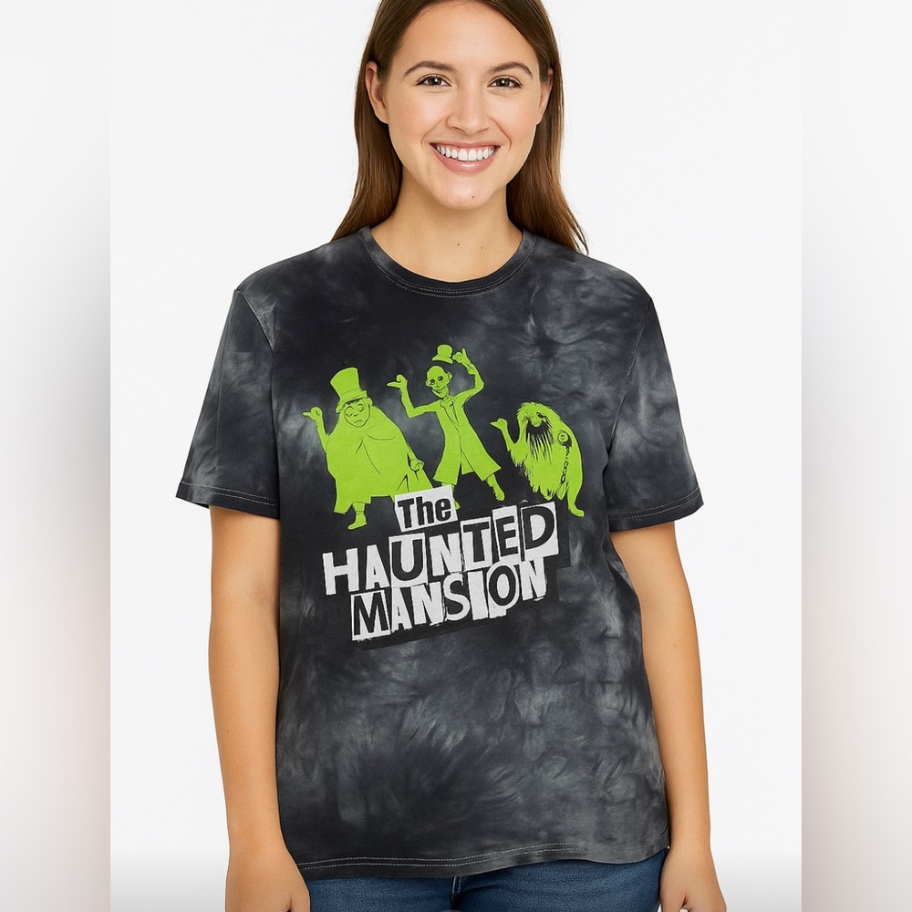 Disney The Haunted Mansion Graphic Tie-Dye Tee Adult M Short Sleeve